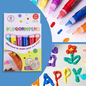 Magični pufasti 3D markeri - Set od 6 | PUFFPENS