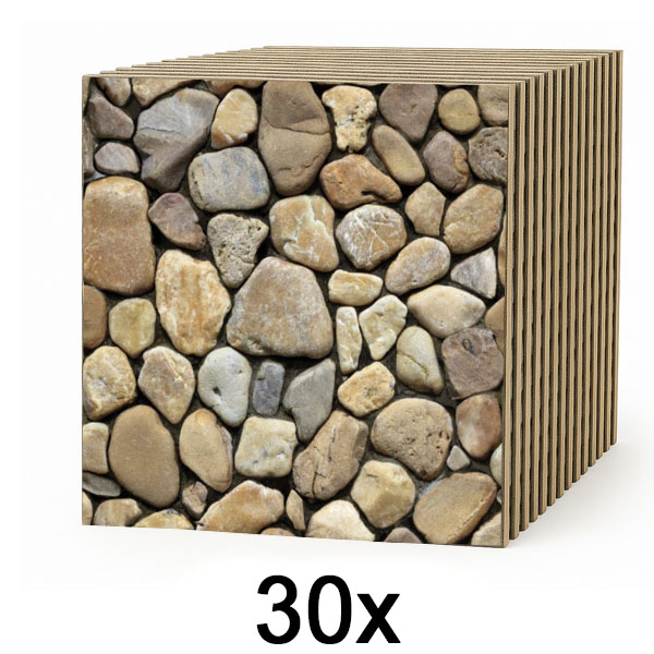 3x 3D tapete s imitacijom kamena (10 kom)  | STONEBLOCKS