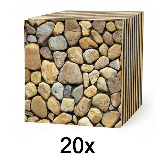 2x 3D tapete s imitacijom kamena (10 kom)  | STONEBLOCKS