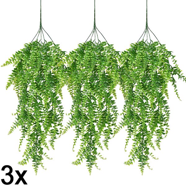 3x Umjetna viseća paprat (80 cm) | FERNY
