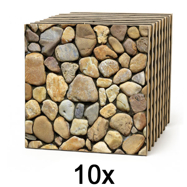 1x 3D tapete s imitacijom kamena (10 kom)  | STONEBLOCKS