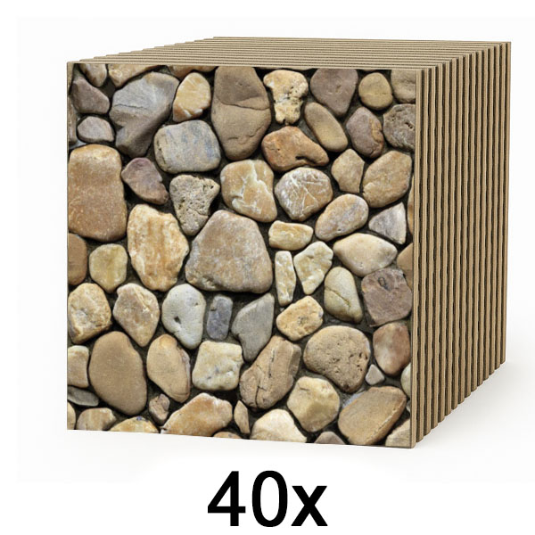 4x 3D tapete s imitacijom kamena (10 kom)  | STONEBLOCKS
