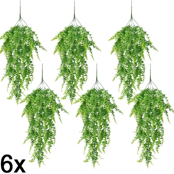 6x Umjetna viseća paprat (80 cm) | FERNY