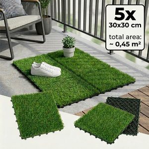 Dekorativne pločice od umjetne trave (5 kom) | GRASSTILE